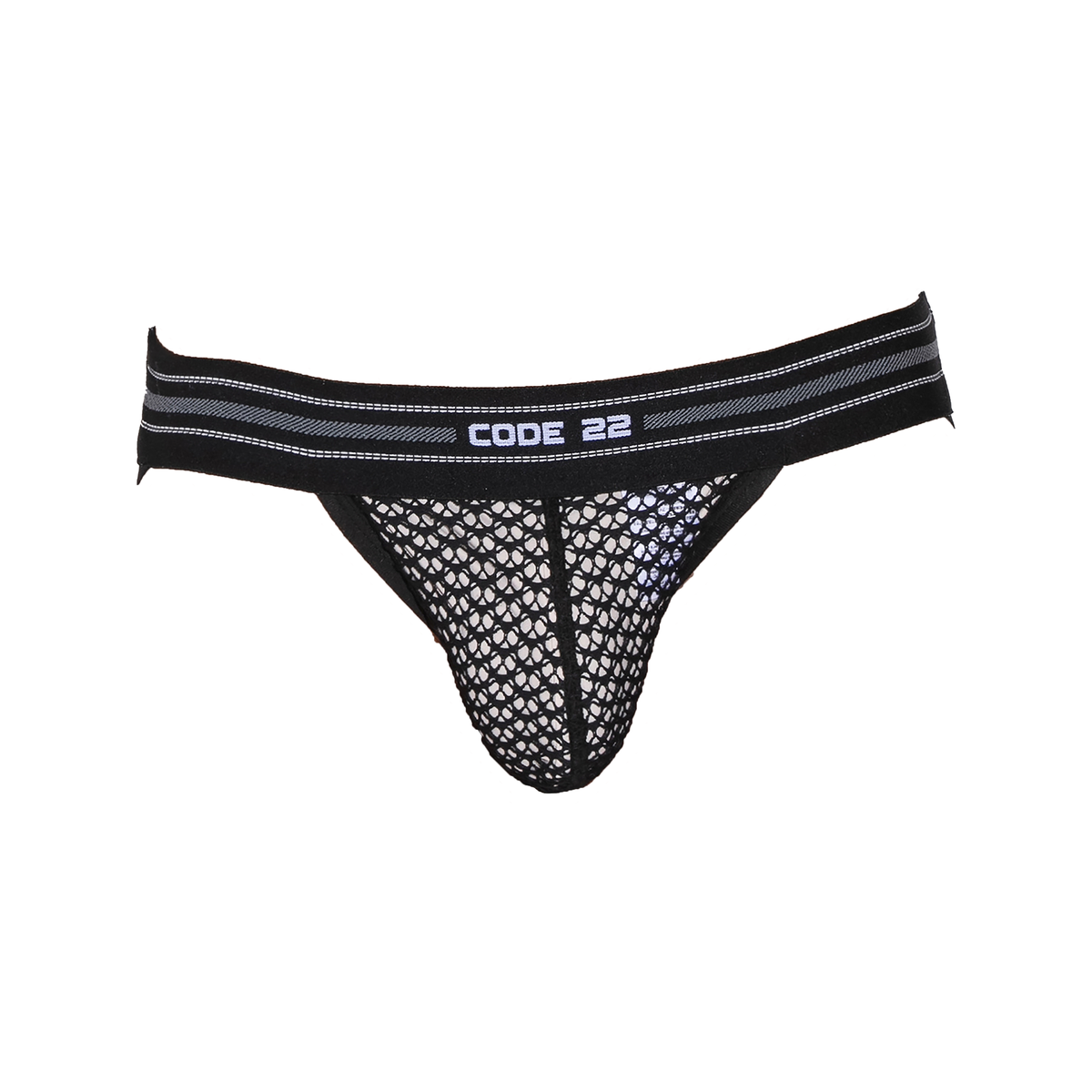 Code 22 Brand CODE 22 Openwork Jockstrap Black