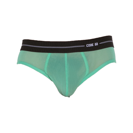 CODE 22 Sheer Mesh Brief Green