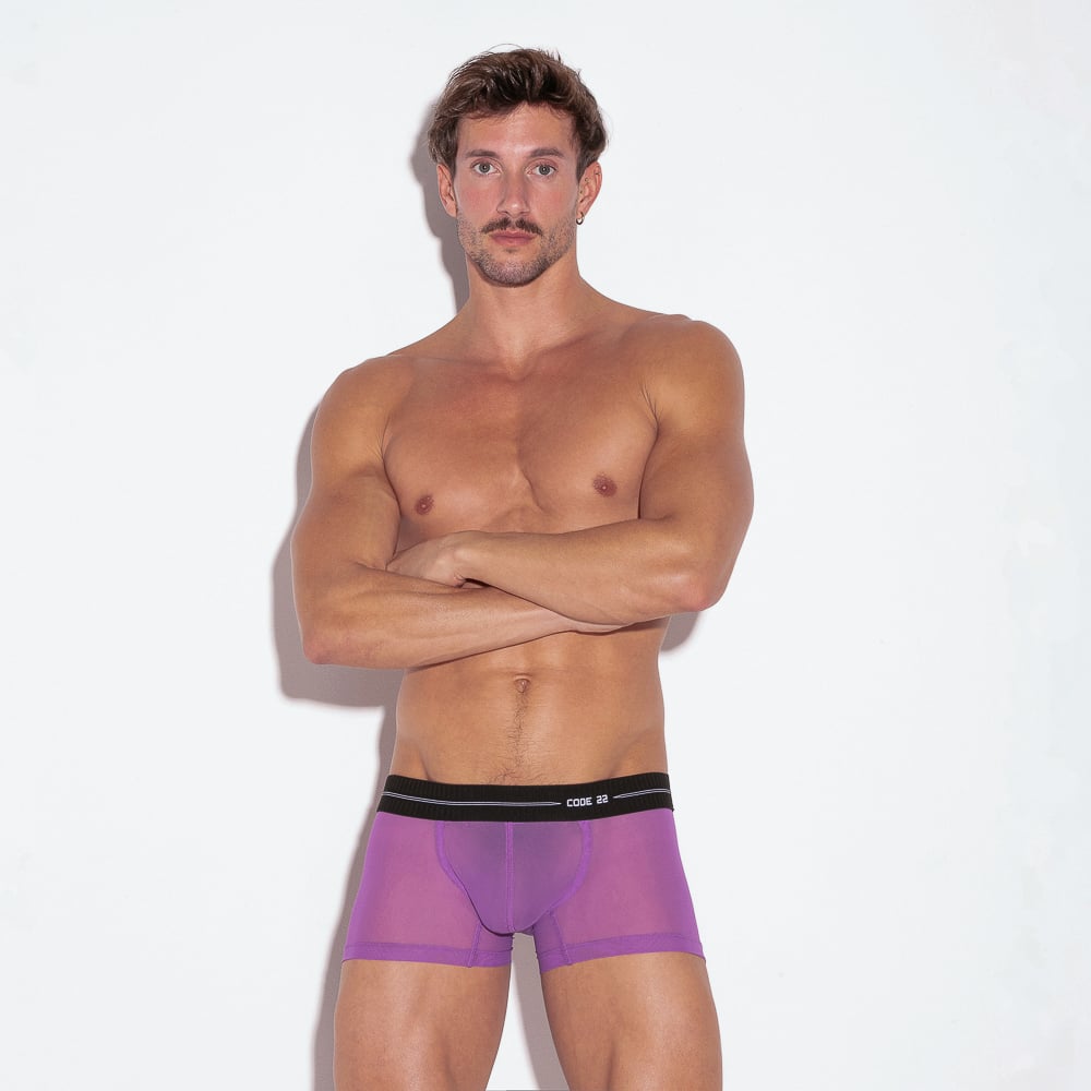 Code 22 Brand CODE 22 Sheer Mesh Trunk Grape – Gunderwear