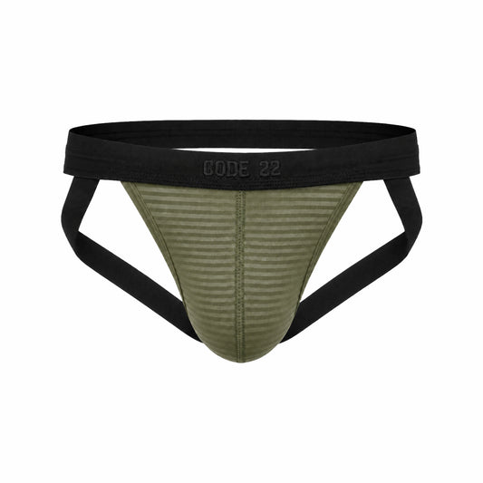 CODE 22 Zebra Jockstrap Khaki