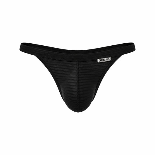 CODE 22 Zebra Thong Black