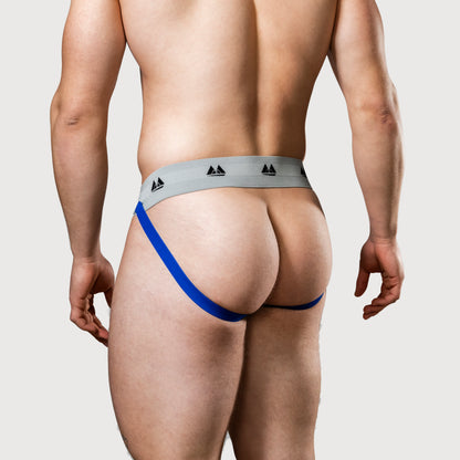 MM Sports Original Edition Swimmer/Jogger Jockstrap 2 inch Multipack 1x Red + 1x Yellow + 1x Blue