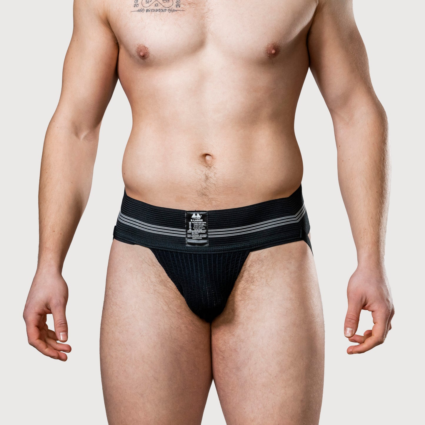 MM Sports The Original No. 10 Swimmer/Jogger Jockstrap 3 inch Black