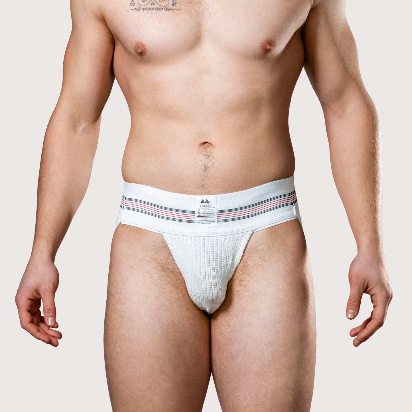 MM Sports The Original No. 10 Swimmer/Jogger Jockstrap 3 inch White