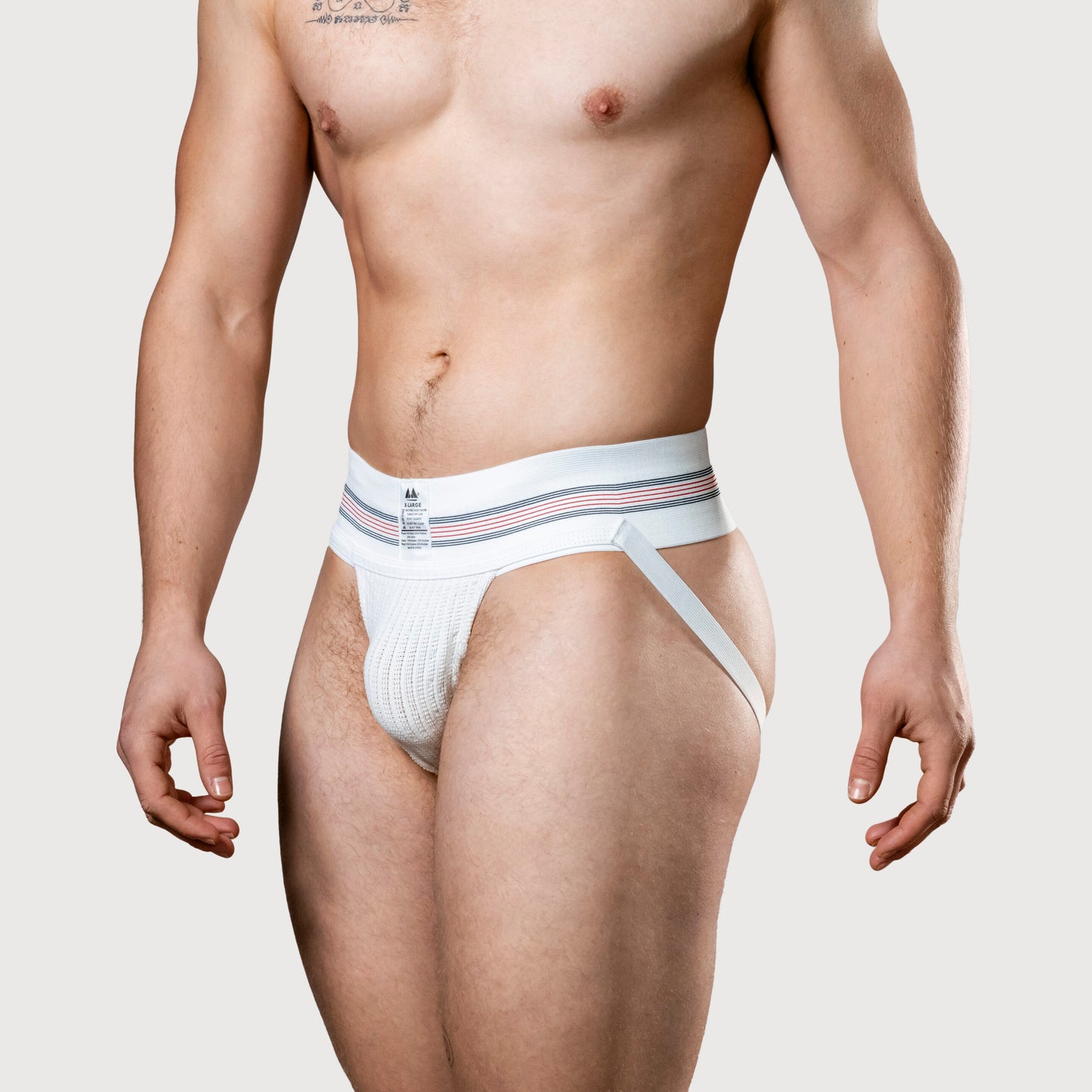 MM Sports The Original No. 10 Swimmer/Jogger Jockstrap 3 inch White