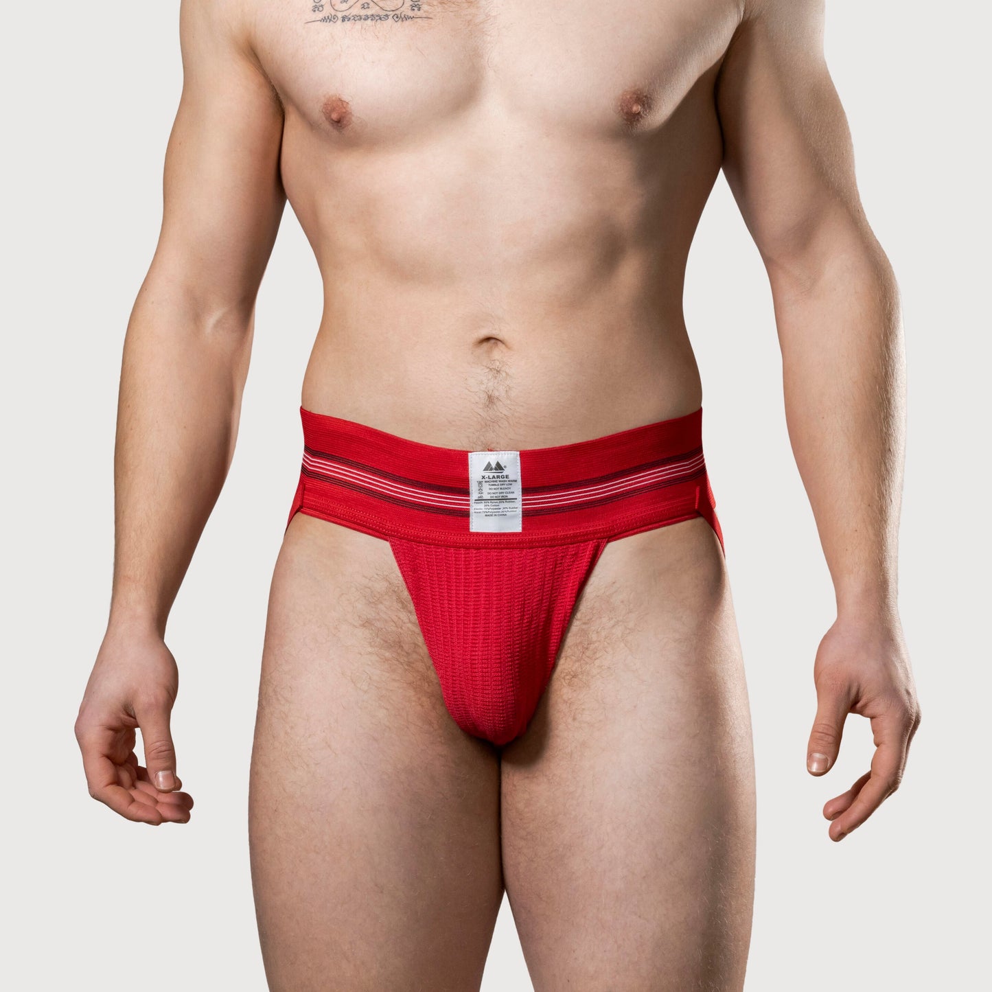 MM Sports The Original No. 10 Swimmer/Jogger Jockstrap 3 inch Red