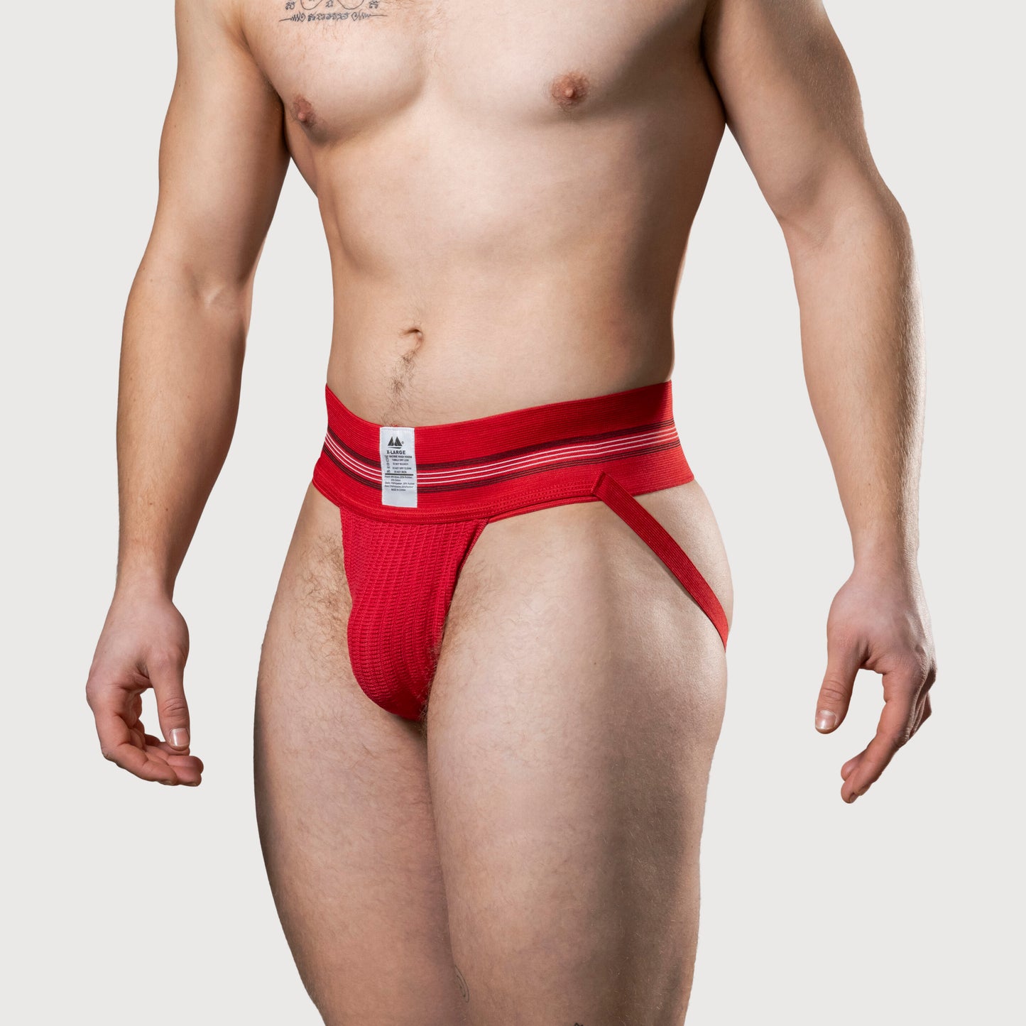 MM Sports The Original No. 10 Swimmer/Jogger Jockstrap 3 inch Red