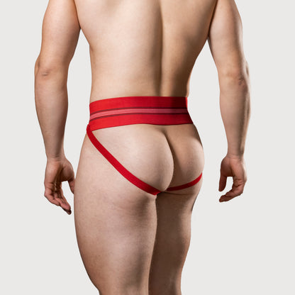 MM Sports The Original No. 10 Jockstrap 3 inch Multipack 1x Red + 1x Yellow + 1x Blue
