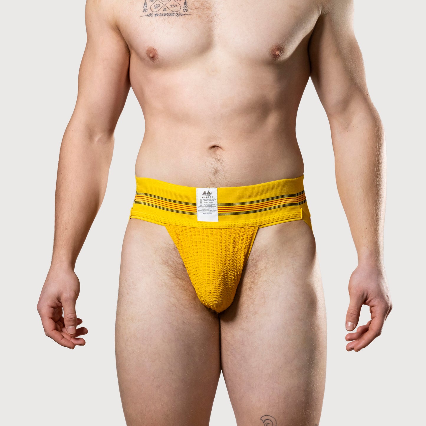 MM Sports The Original No. 10 Swimmer/Jogger Jockstrap 3 inch Yellow