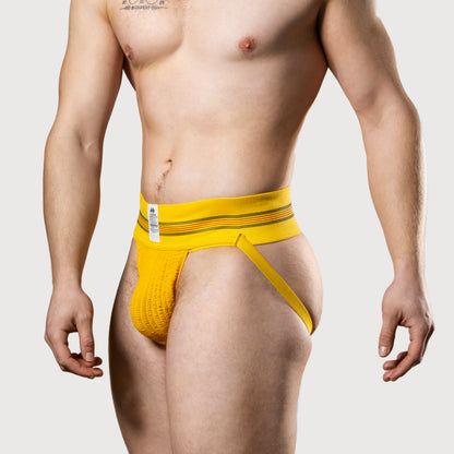 MM Sports The Original No. 10 Jockstrap 3 inch Multipack 1x Red + 1x Yellow + 1x Blue