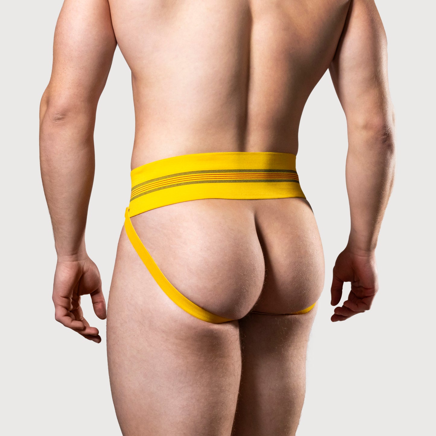 MM Sports The Original No. 10 Swimmer/Jogger Jockstrap 3 inch Yellow