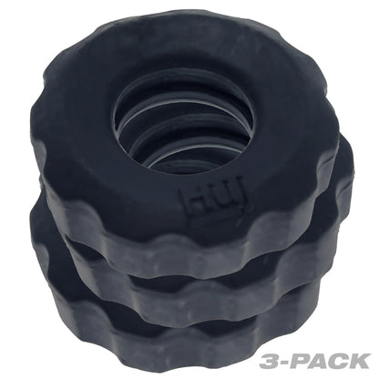 Hünkyjunk SUPER HUJ 3-pack Cockrings Tar Ice