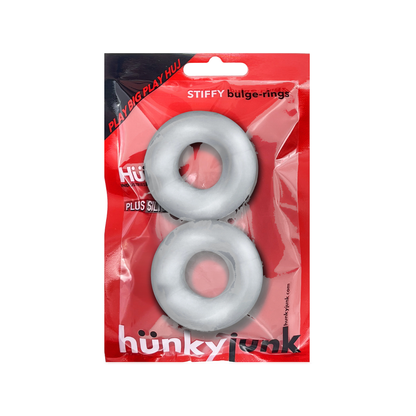 Hünkyjunk Stiffy Penis Ring 2-Pack Clear Ice