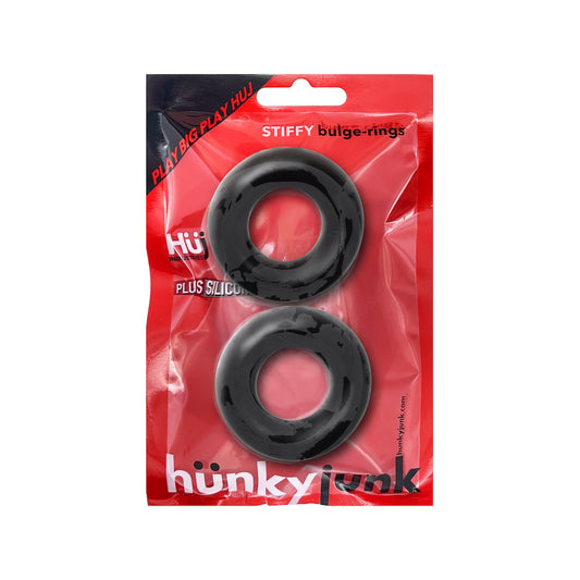 Hünkyjunk Stiffy Cockring 2-Pack Tar Ice