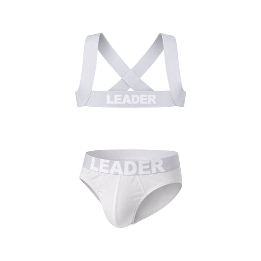LEADER Essentials Multipack 1x Brief + 1x Harness Grey