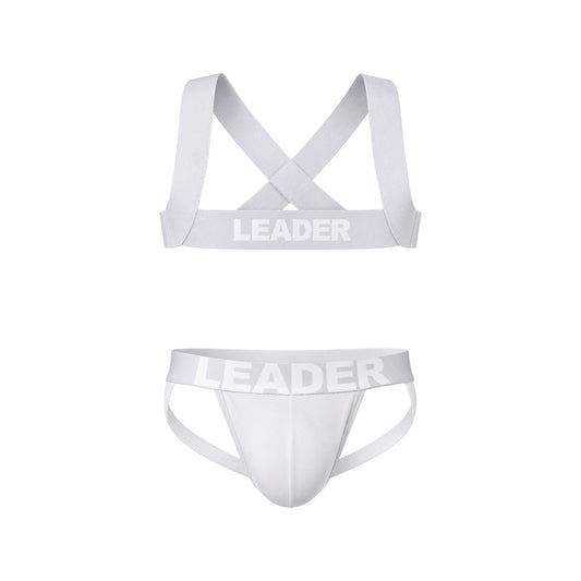 LEADER Essentials Multipack 1x Jockstrap + 1x Harness Grey