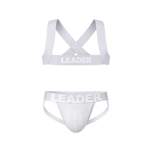 LEADER Essentials Multipack 1x Jockstrap + 1x Harness Grey