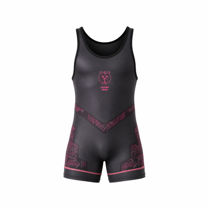 LEADER ID Party Singlet Bear Black/Pink