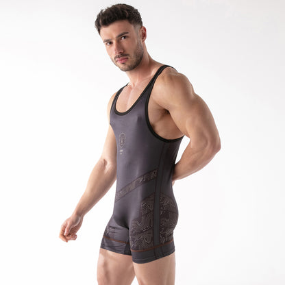 LEADER ID Party Singlet Pig Black/Brown
