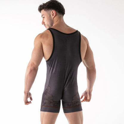 LEADER ID Party Singlet Pig Black/Brown