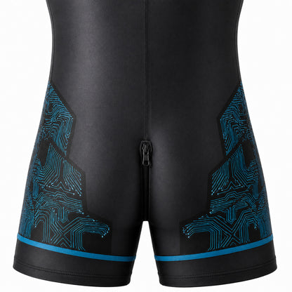 LEADER ID Party Singlet Pup Black/Blue