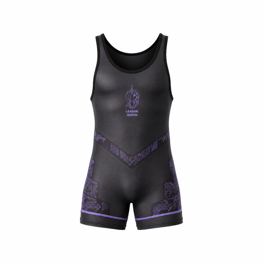 LEADER ID Party Singlet Queen Black/Purple