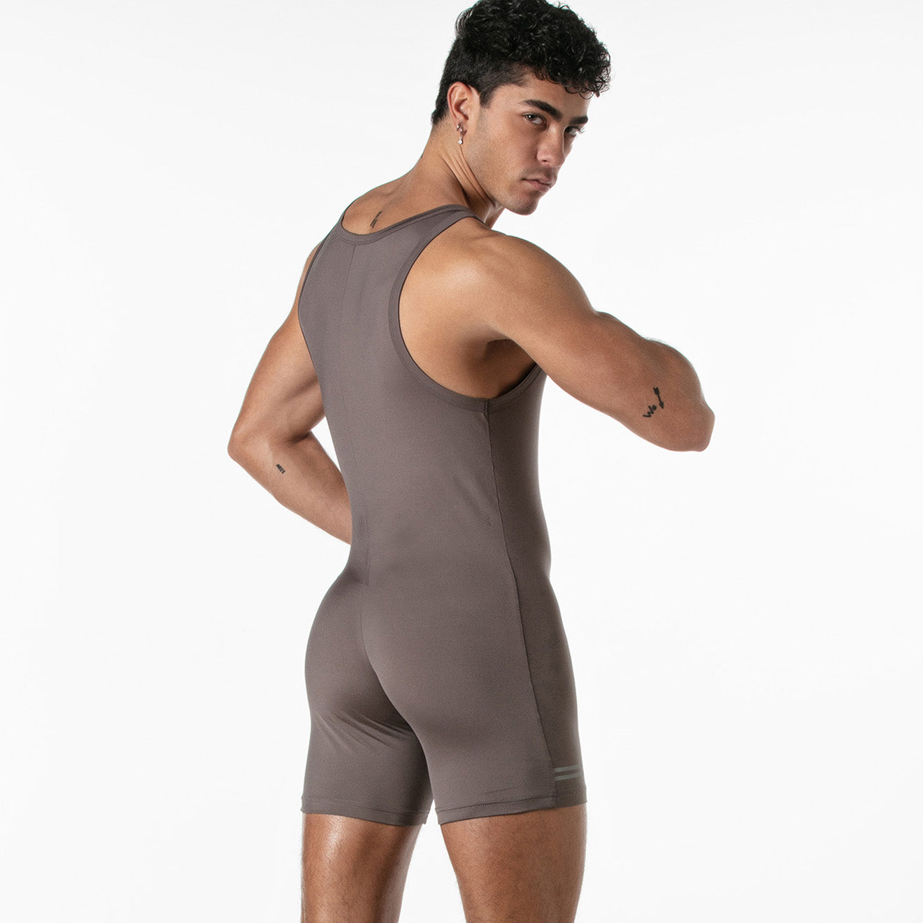 LEADER ID Sports Singlet Taupe