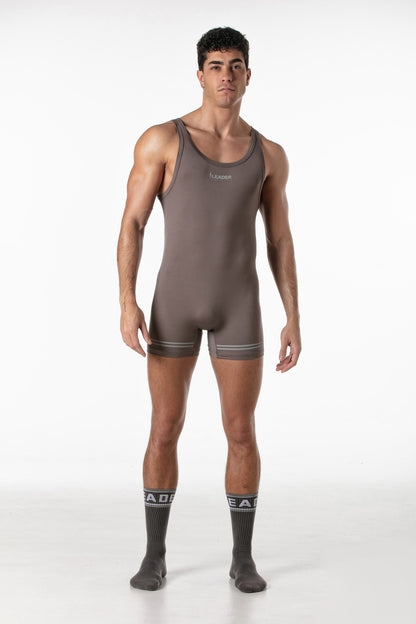 LEADER ID Sports Singlet Taupe