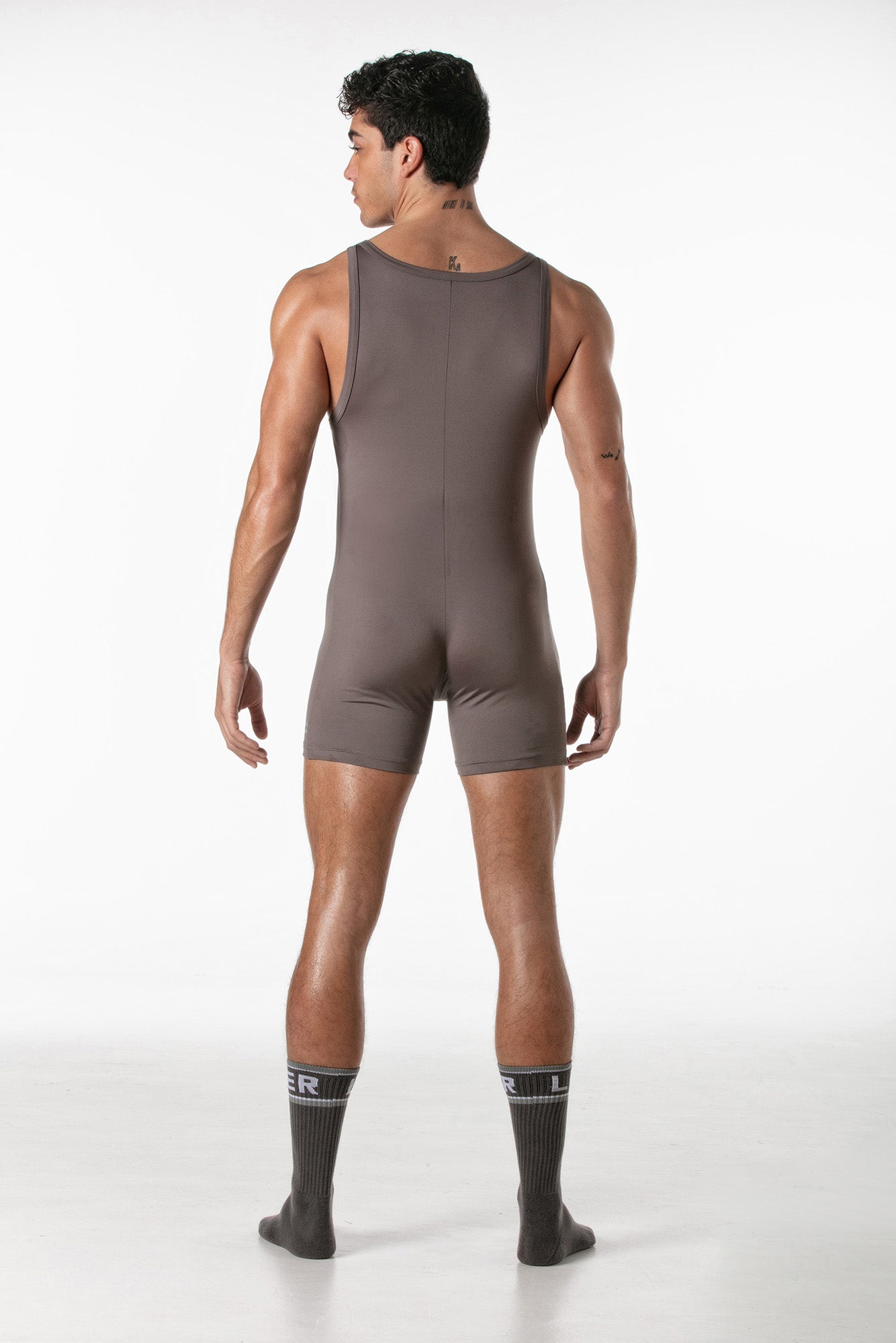 LEADER ID Sports Singlet Taupe