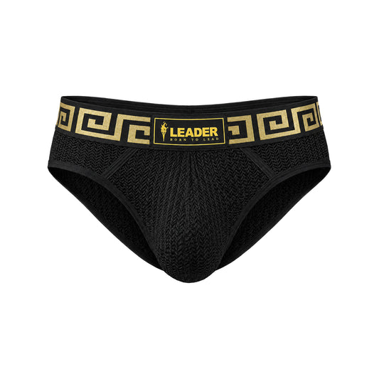 LEADER Invictus Mesh Brief Black-Gold