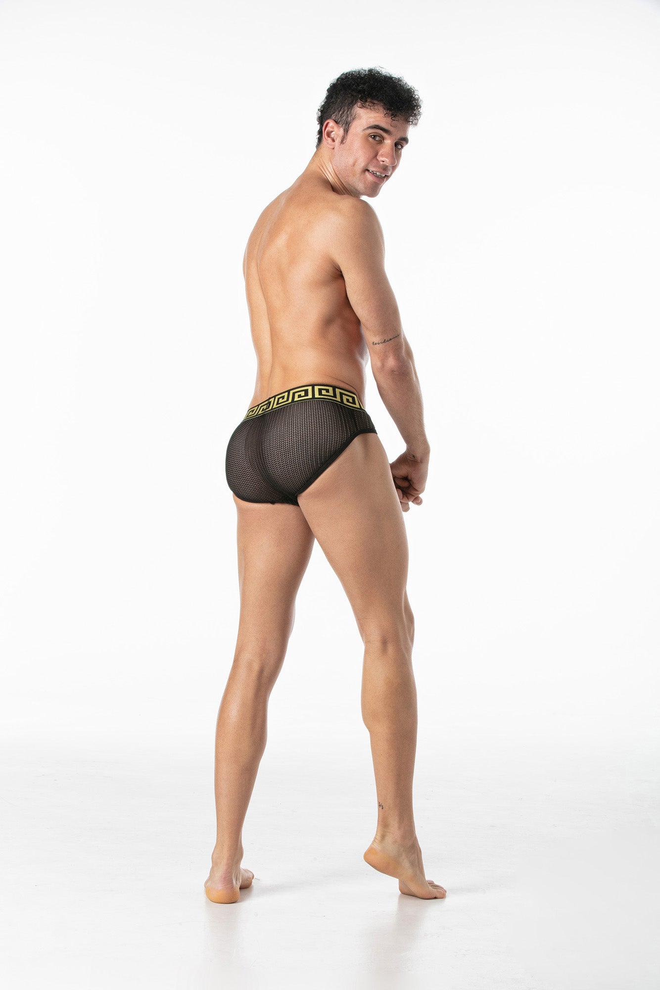 LEADER Invictus Mesh Brief Black-Gold