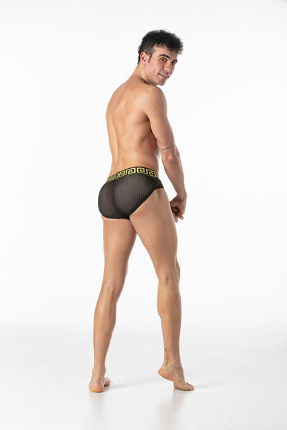 LEADER Invictus Mesh Brief Black-Gold