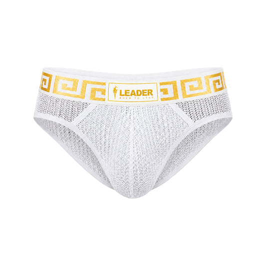 LEADER Invictus Mesh Brief White-Gold