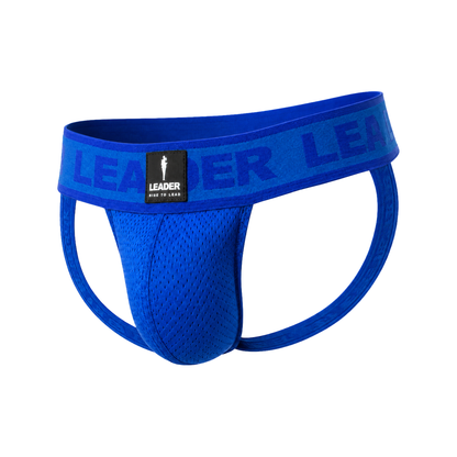 LEADER Sports Mesh Jockstrap Blue