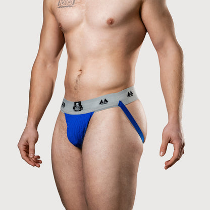 MM Sports Original Edition Swimmer/Jogger Jockstrap 2 inch Blue