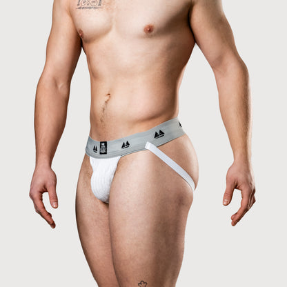 MM Sports Original Edition Swimmer/Jogger Jockstrap 2 inch White