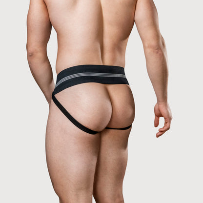 MM Sports The Original No. 10 Swimmer/Jogger Jockstrap 3 inch Black
