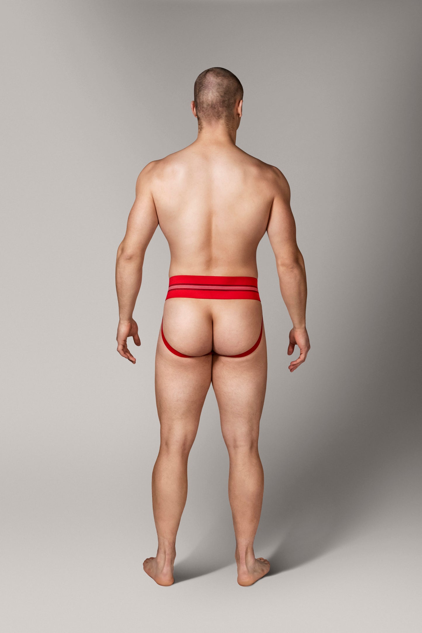 MM Sports The Original No. 10 Swimmer/Jogger Jockstrap 3 inches Red
