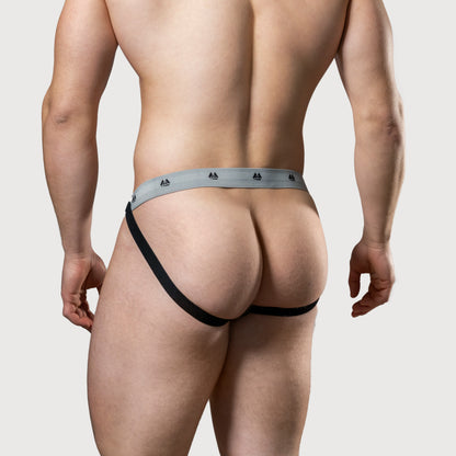MM Sports The Original Swimmer/Jogger Jockstrap 1 inch Black
