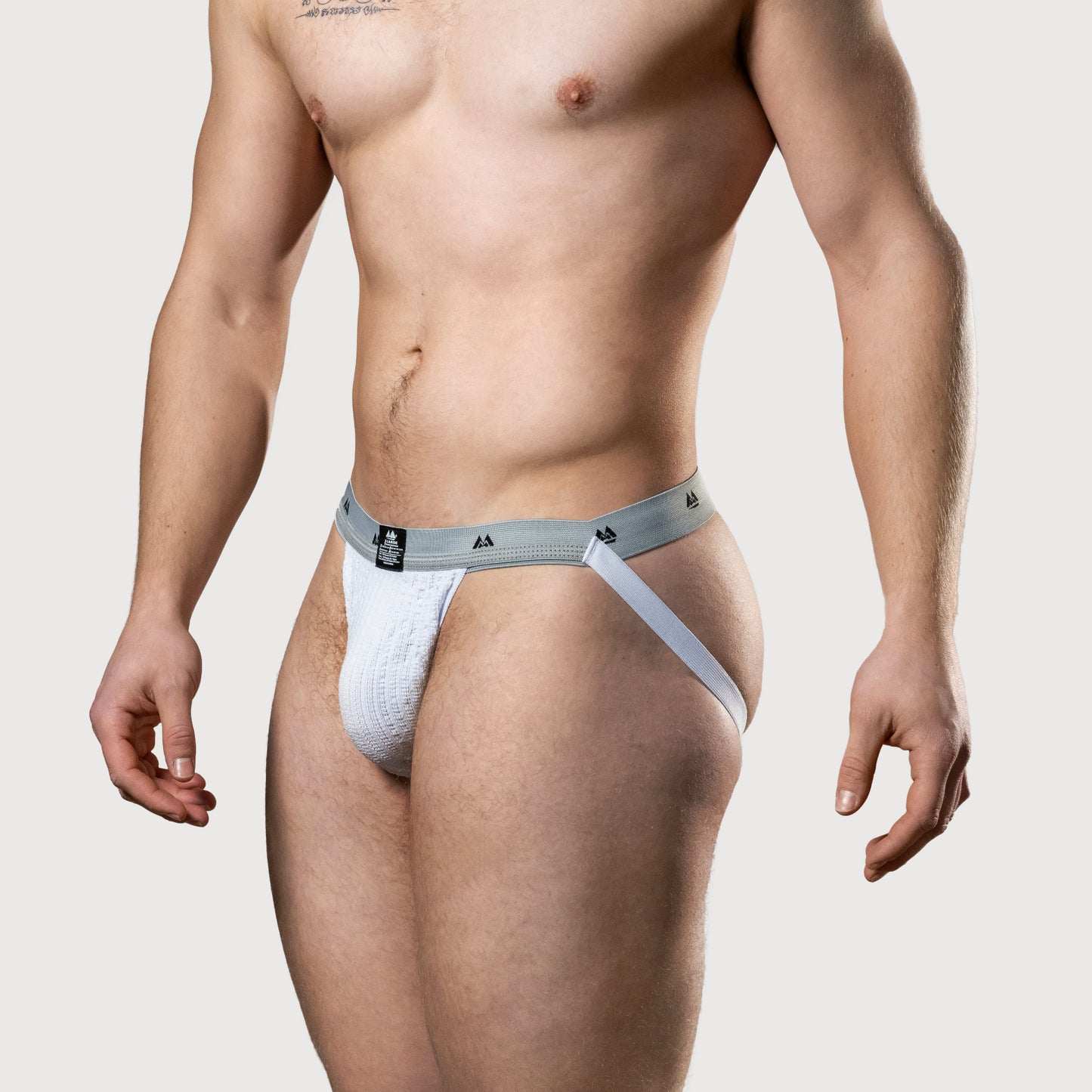 MM Sports The Original Swimmer/Jogger Jockstrap 1 inch Multipack 1x Black + 1x White + 1x Scarlet