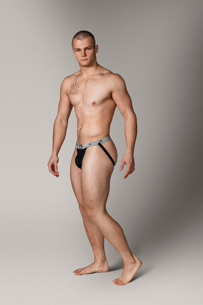 MM Sports The Original Swimmer/Jogger Jockstrap 1 inch Multipack 1x Black + 1x White + 1x Scarlet