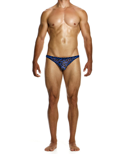 MODUS VIVENDI Leopard Mesh Low Cut Brief Blue