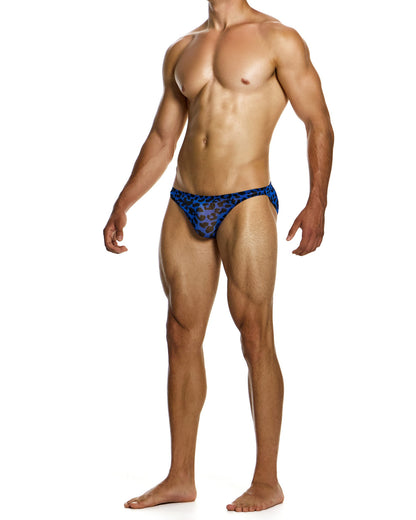 MODUS VIVENDI Leopard Mesh Low Cut Brief Blue