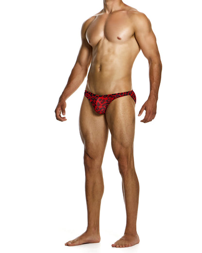 MODUS VIVENDI Leopard Mesh Low Cut Brief Red