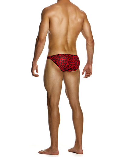 MODUS VIVENDI Leopard Mesh Low Cut Brief Red