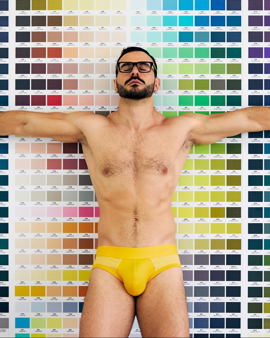 MODUS VIVENDI Débardeur Pied de Coq Jaune