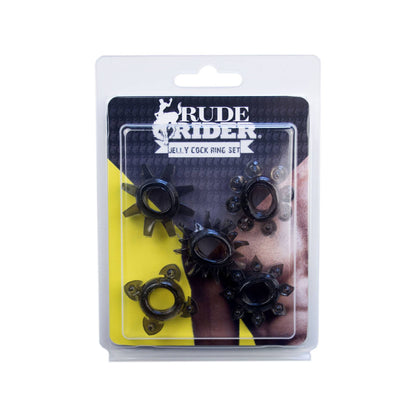 Rude Rider Jelly Cock Ring 5-Star-Set