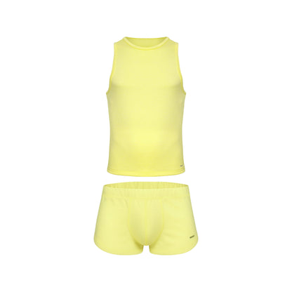 SUKREW 1x Shorts + 1x Vest Multipack Blonde Yellow