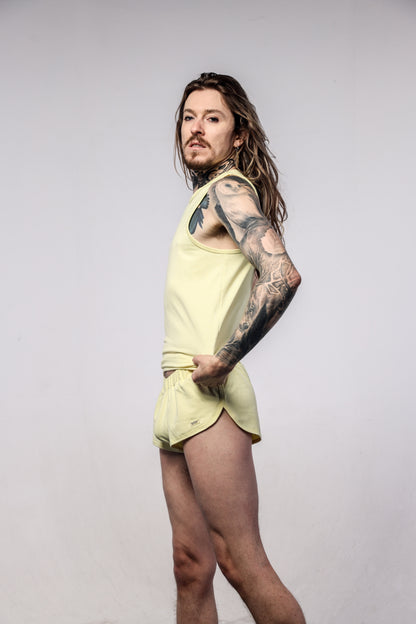 SUKREW 1x Shorts + 1x Vest Multipack Blonde Yellow