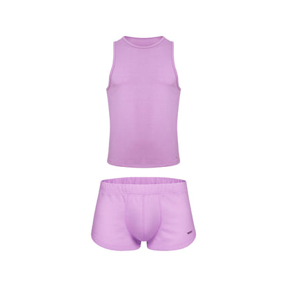 SUKREW 1x Shorts + 1x Vest Multipack Pale Magenta